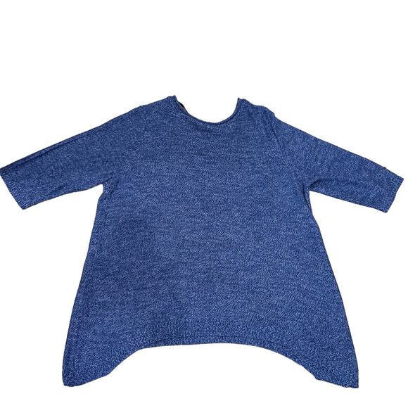 Catherines Sweater Blue Mid Cable Knit Light Flowy 3/4 Sweater Size 2X - Picture 5 of 8